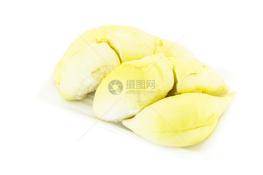 水果之王Durian在白色背图片