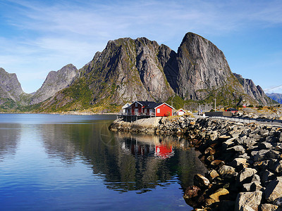 挪威Lofotten群岛捕鱼村Re图片
