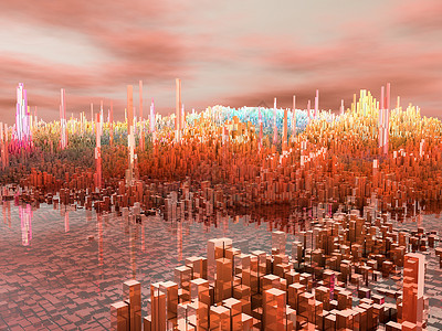 未来城市摩天大楼科图片