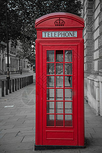 红色经典电话亭盒伦敦标志大班背景的B背景图片
