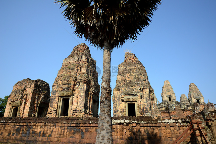 柬埔寨西部SiemRiep市附近的吴哥寺城的Pr图片