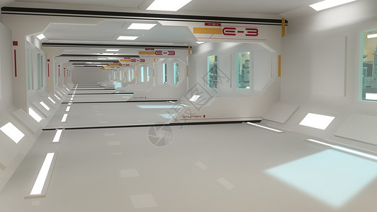 未来走廊SCIFI背景图片
