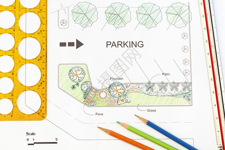 停车场花园设计图片