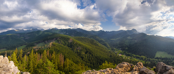 月光高山的夏季全图片