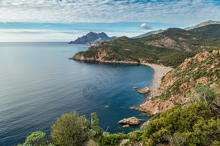Bussaglia海滩和Corsica西海岸Porto附图片