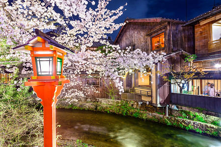 京都日本在吉安区的白川河上图片