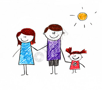 孩子们画快乐家庭妈图片