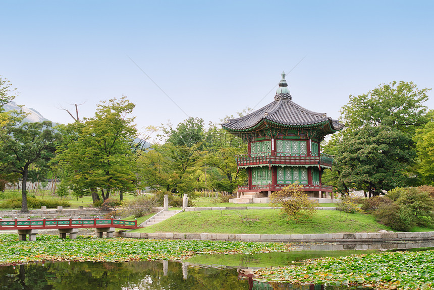 Hyangwonjeong在韩国首尔景福宫图片