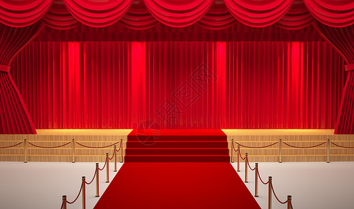 有红地毯的剧院室背景图片