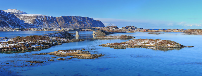 挪威罗弗敦群岛的桥梁图片