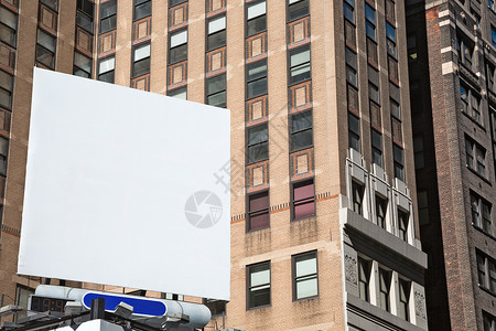 纽约市的空白广场告牌背景图片