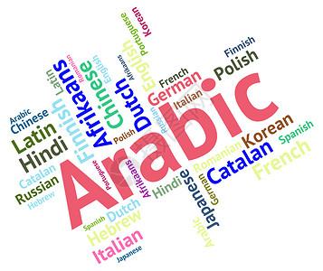 阿拉伯语代表语言和词图片