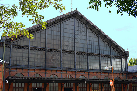 在马德里利西亚斯马德里的铁制建筑站台面图片