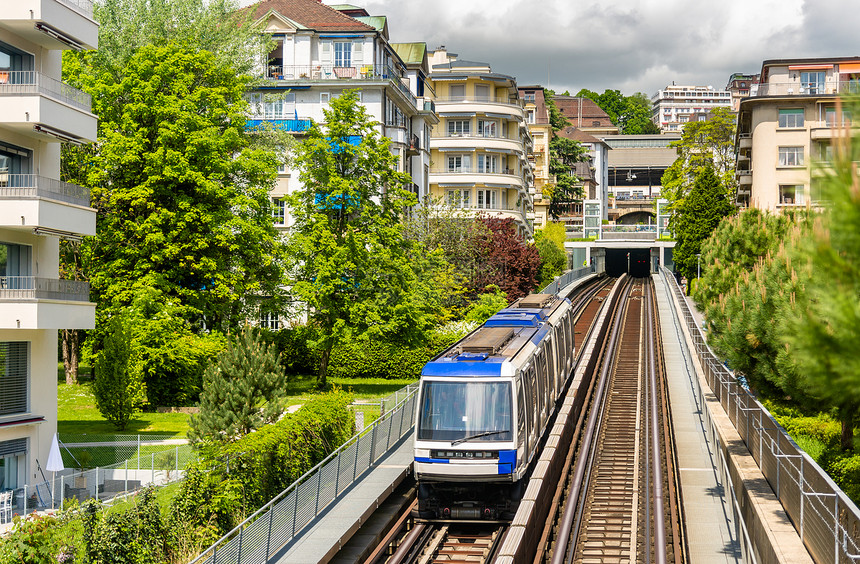 瑞士洛桑地铁列车景观图片