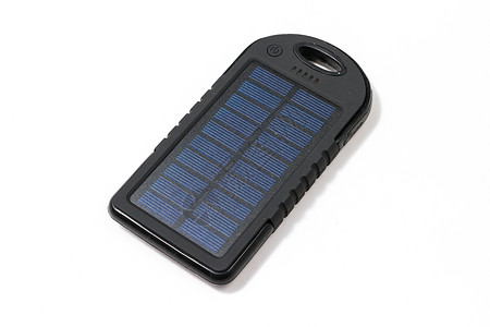 智能手机的便携太阳能充电器电源银行图片