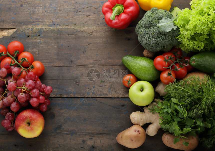 蔬菜和水果背景图片