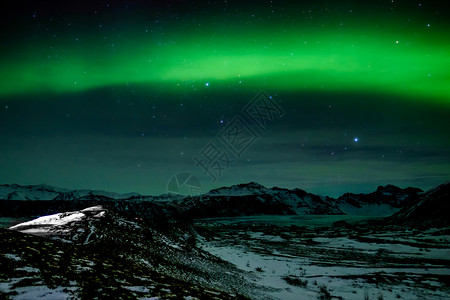冰岛南部的北极光图片