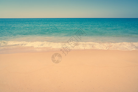 美丽的热带风景观沙滩海和沙度假图片