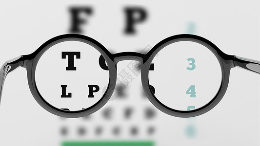 相对的圆眼镜有视力测图片