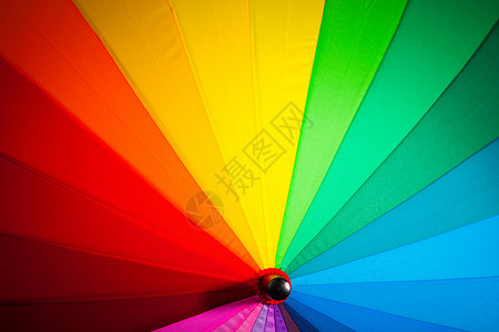 雨伞的彩虹光谱多彩姿的背景背景图片