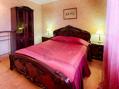 复古经典酒店卧室内部卧室内设计古色香的卧室图片