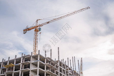 建筑工地和高层起重机建筑工程图片