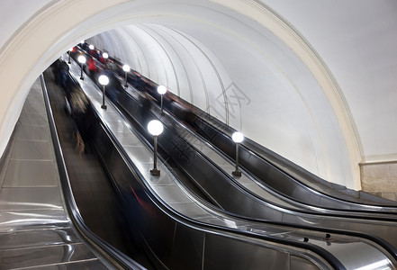 现代自动扶梯在俄罗斯莫科地铁图片
