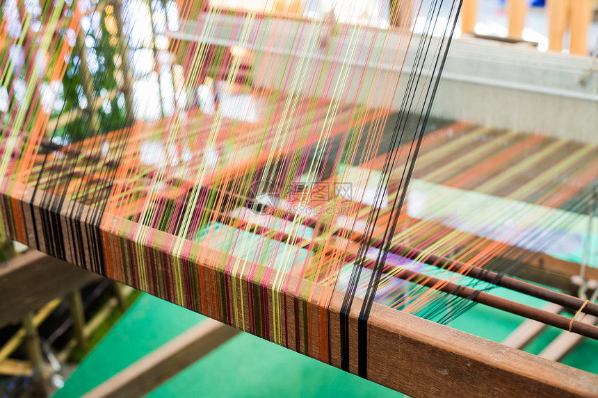 自制丝绸或纺织生产织图片
