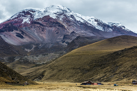 南美厄瓜多尔美丽的钦博拉索火山图片