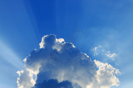 在有云的清蓝天空图片