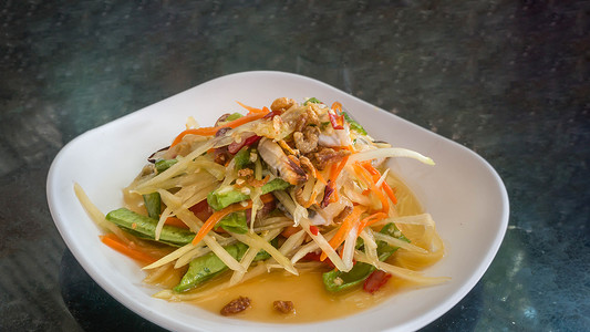泰国食物辣木瓜沙图片