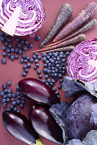 紫色水果和蔬菜含有冲绳饮食中的花青素图片