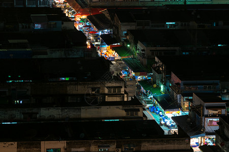 曼谷市的夜间曼谷是泰国的首都和人图片