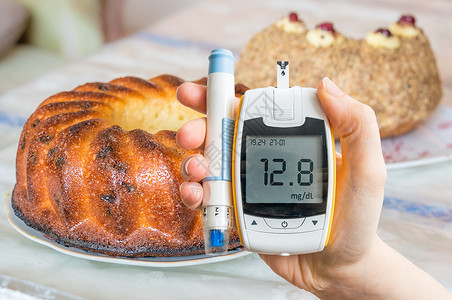 糖尿病饮食和不健康饮食概念图片