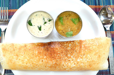 Dosa是著名的南印度早餐菜图片