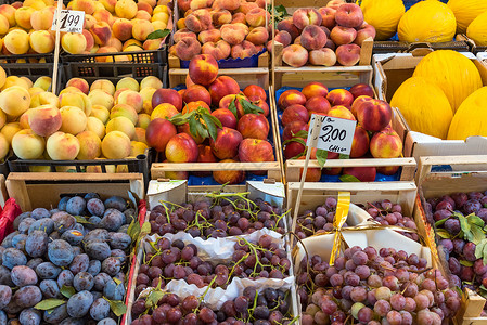 在西里的市场上精选新鲜水果图片