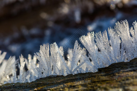 冰晶的特写雪或冰晶的大特写自然背景图片