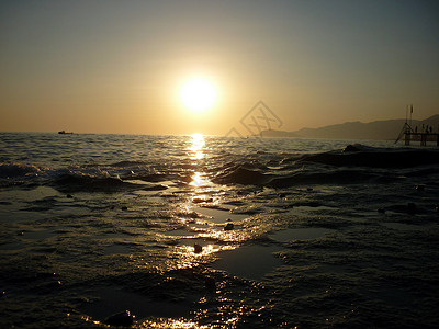 海洋日落场景灯图片