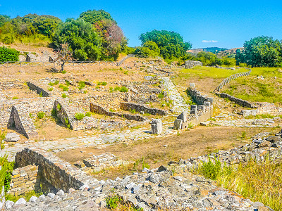 意大利RoselleGrosseto考古区罗马遗址高动态区背景图片