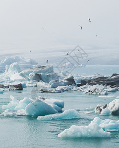 Vatnajokull上的冰岛川拉戈翁乔库萨尔隆图片