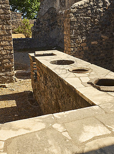 庞贝伊省鲁因斯市ViadellaAbbondanza街考古遗迹的热潮图片