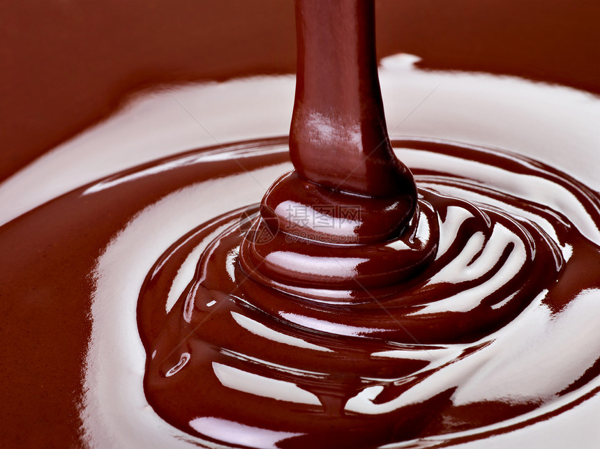巧克力糖浆的特写图片