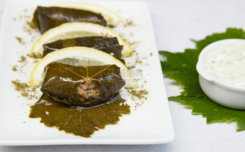 Dolma装有大米和图片