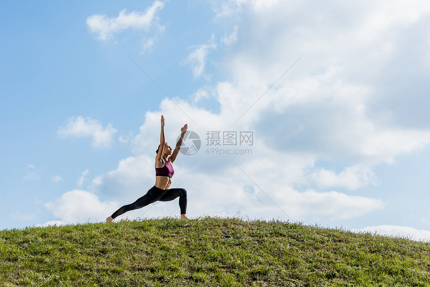 在武士中有魅力的女人假装图片