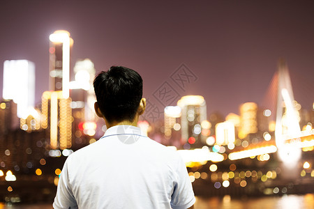夜里重庆新城的市风景的青图片
