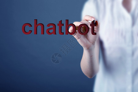 Chatbot与未来通信概念手持移动电话与聊天室交谈手机图片