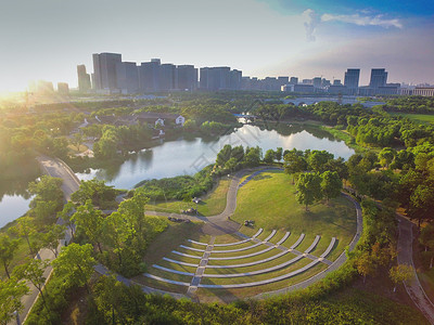 城市公园和建筑图片