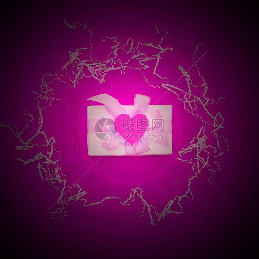 带有粉红背景礼物盒的节日背景Fetive效果图片