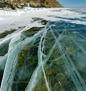独特的冰湖贝加尔湖图片