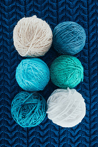 蓝色编织时不同毛线图片